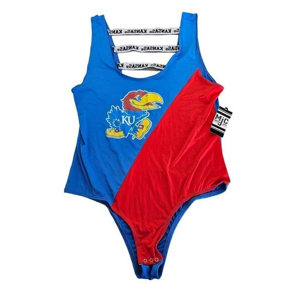 University of Kansas Jayhawks Sleeveless Body Suit ColorBlock Women Plus 2XL NWT - Picture 2 of 9